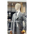 %88 Yün Çizgili Kruvaze Takım Elbise