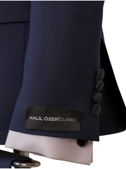 Lacivert Yaka Kruvaze Damatlık