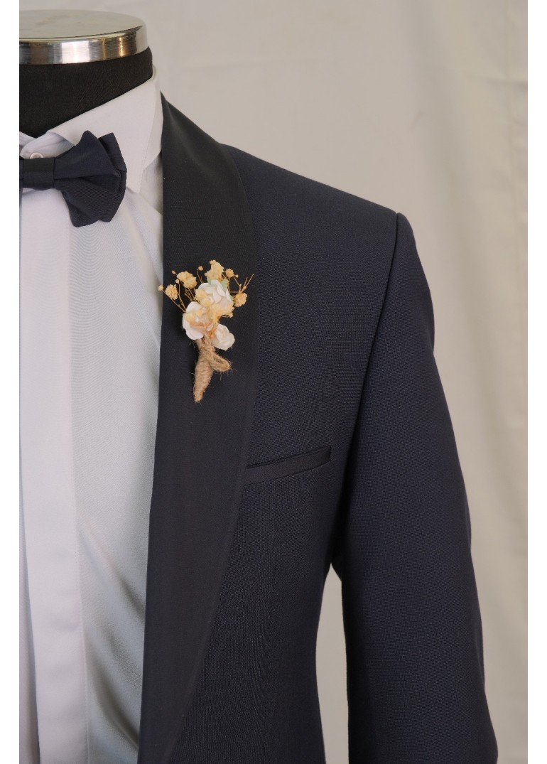 Sabit Şal Yaka Smokin Lacivert