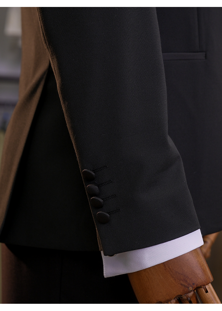 Sabit Şal Yaka Siyah Slim Fit Erkek Smokin