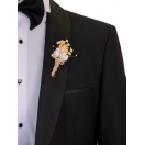 Sabit Şal Yaka Siyah Slim Fit Erkek Smokin