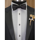 Siyah Slim Fit Smokin Damatlık Erkek Takım Elbise