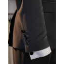 Siyah Slim Fit Smokin Damatlık Erkek Takım Elbise