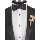 Siyah Slim Fit Smokin Damatlık Erkek Takım Elbise