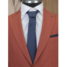 Torba Cep Taba Lacivert Slim Fit Erkek Takım Elbise