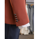 Torba Cep Taba Lacivert Slim Fit Erkek Takım Elbise