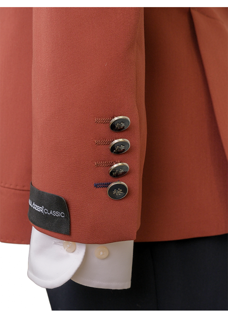 Torba Cep Taba Lacivert Slim Fit Erkek Takım Elbise