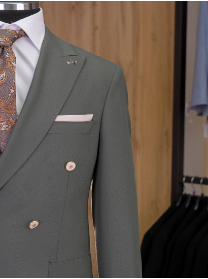 Kombinli Kuruvaze Takım Yeşil Bej 