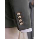 Kombinli Kruvaze Yeşil-Bej Slim Fit Erkek Takım Elbise