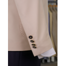 Kombinli Kruvaze Bej-Lacivert Slim Fit Erkek Takım Elbise