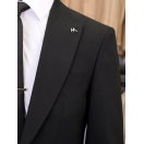 Yün Siyah Slim Fit Erkek Takım Elbise