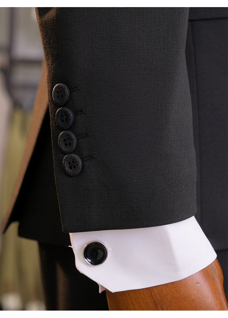 Yün Siyah Slim Fit Erkek Takım Elbise