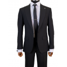 Yün Siyah Slim Fit Erkek Takım Elbise