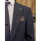 Yün Lacivert Slim Fit Erkek Takım Elbise