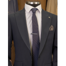 Yün Lacivert Slim Fit Erkek Takım Elbise