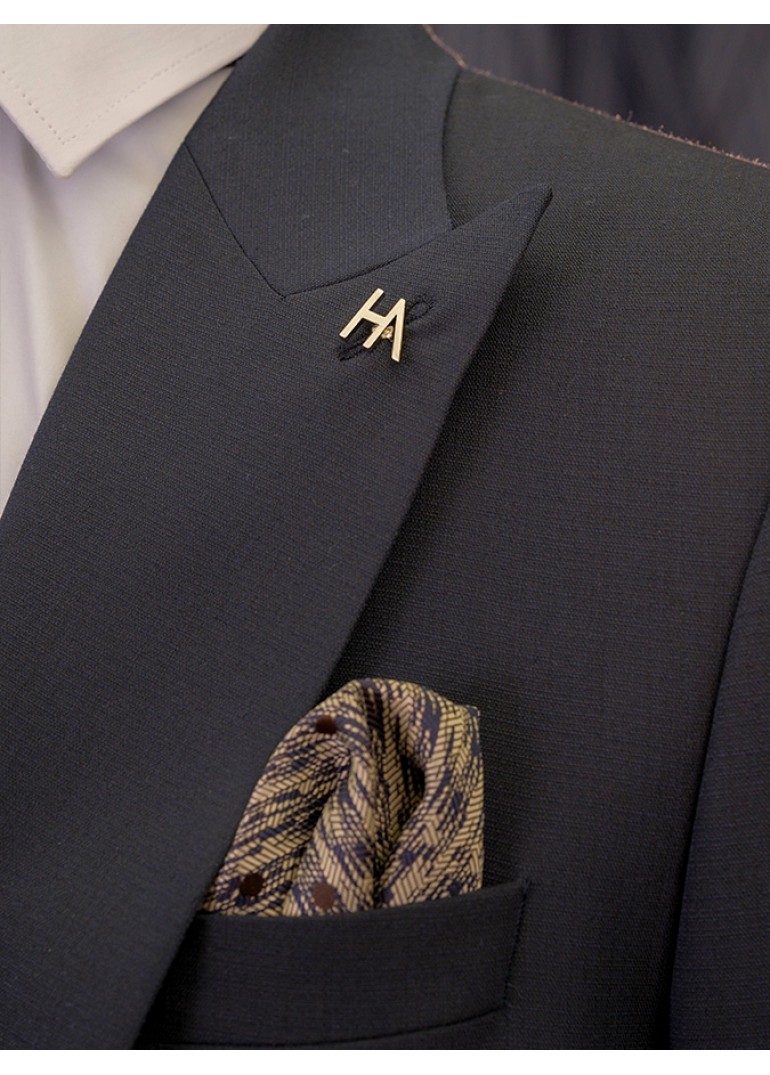 Yün Lacivert Slim Fit Erkek Takım Elbise