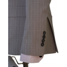 Çizgili Kruvaze Gri Slim Fit Erkek Takım Elbise