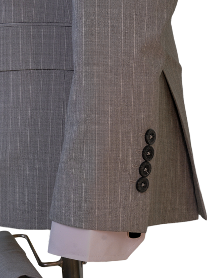 Yün Çizgili Kruvaze Gri