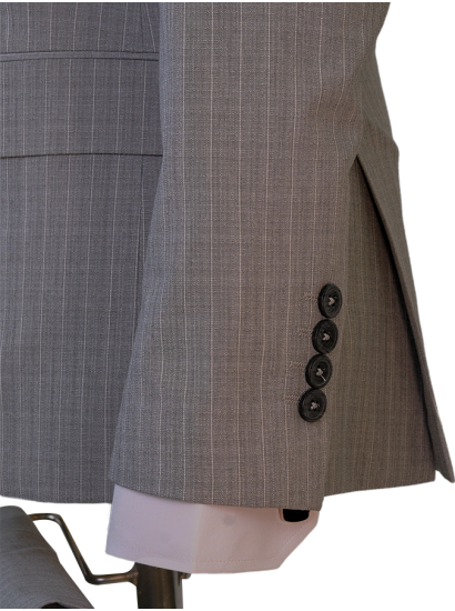 Yün Çizgili Kruvaze Gri