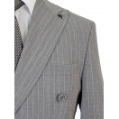 Çizgili Kruvaze Antrasit Slim Fit Erkek Takım Elbise