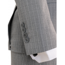 Çizgili Kruvaze Antrasit Slim Fit Erkek Takım Elbise