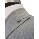 Çizgili Kruvaze Antrasit Slim Fit Erkek Takım Elbise