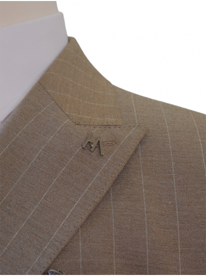 Çift Cep Çizgili Kruvaze 