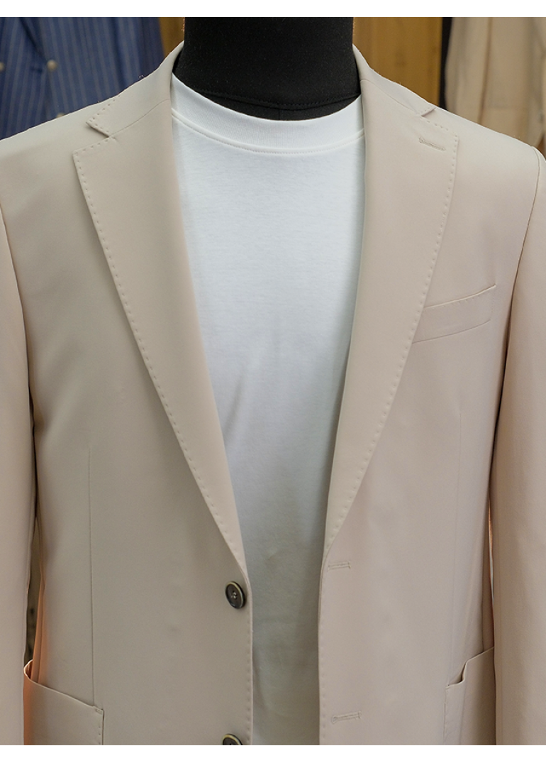 Kırışmayan Çantalı Bej Erkek Spor Takım