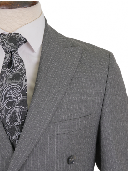 Yün HVN Çizgili Kruvaze Gri