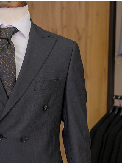 Yün HVN Çizgili Kruvaze Siyah