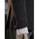 Çizgili Siyah Slim Fit Erkek Takım Elbise