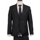 Çizgili Siyah Slim Fit Erkek Takım Elbise