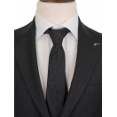 Çizgili Siyah Slim Fit Erkek Takım Elbise