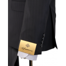 Çizgili Siyah Slim Fit Erkek Takım Elbise