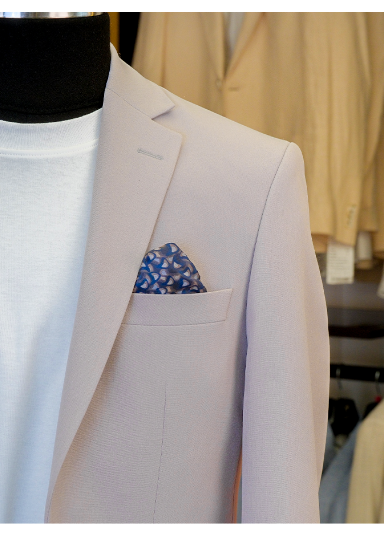 Krem Torba Cep Slim Fit Erkek Takım Elbise