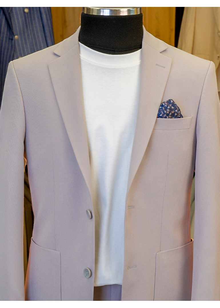 Krem Torba Cep Slim Fit Erkek Takım Elbise