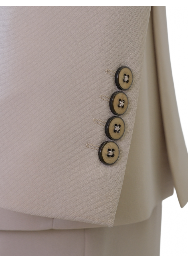 Torba Cep Krem Slim Fit Erkek Takım Elbise