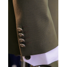 Metal Düğme Kruvaze Yeşil Slim Fit Erkek Takım Elbise