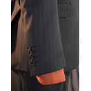 Yeşil Çizgili Slim Fit Erkek Takım Elbise