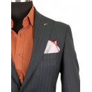 Yeşil Çizgili Slim Fit Erkek Takım Elbise