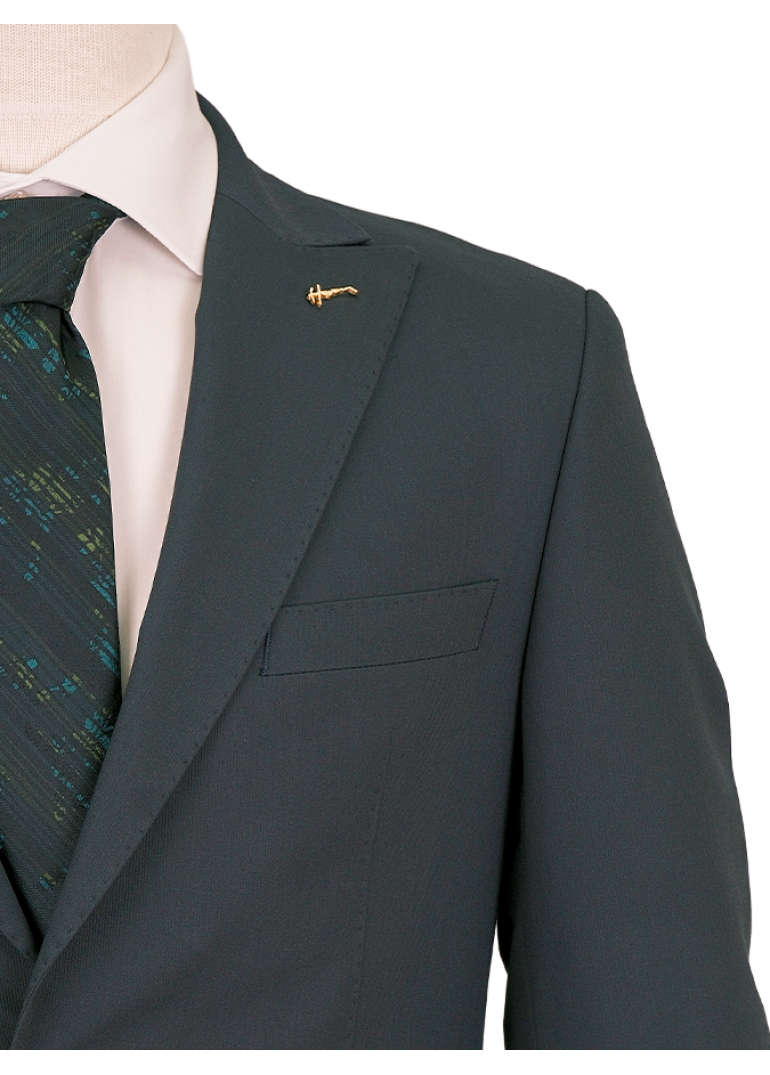 HVN Haki Slim Fit Erkek Klasik Yün Takım Elbise