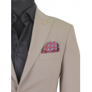 HVN Yün Klasik Takım Elbise Sütlü Kahverengi Erkek