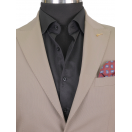 HVN Yün Klasik Takım Elbise Sütlü Kahverengi Erkek