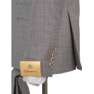 HVN Yün Klasik Takım Elbise Kareli Bej Erkek