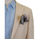 Keten Torba Cep Bej Slim Fit Erkek Ceket