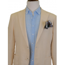 Keten Torba Cep Bej Slim Fit Erkek Ceket