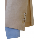 Keten Torba Cep Bej Slim Fit Erkek Ceket