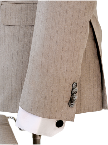 Çizgili Kruvaze Takım Elbise Kahverengi