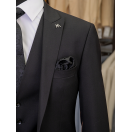 Yelekli Siyah Slim Fit Erkek Takım Elbise