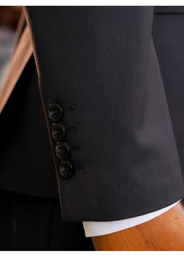 Yelekli Siyah Slim Fit Erkek Takım Elbise